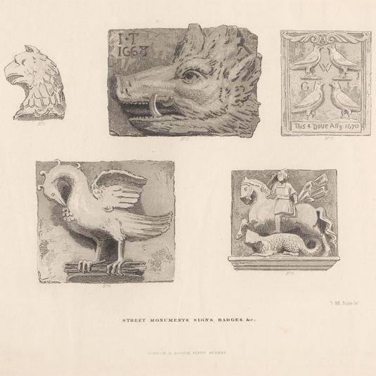 Street Monuments, Signs, Badges, &c., Plate 3