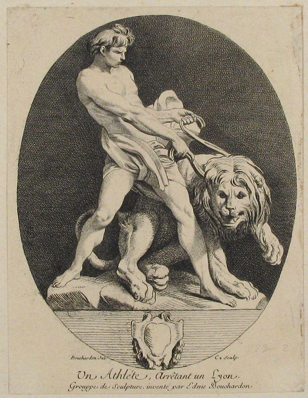 An Athlete Stopping a Lion