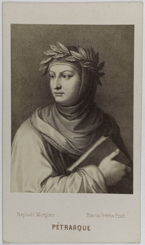 Portrait de Pétrarque, (Francesco Petrarca, dit), (1304-1374), (poète, humaniste) d'après Raphaël Morghen