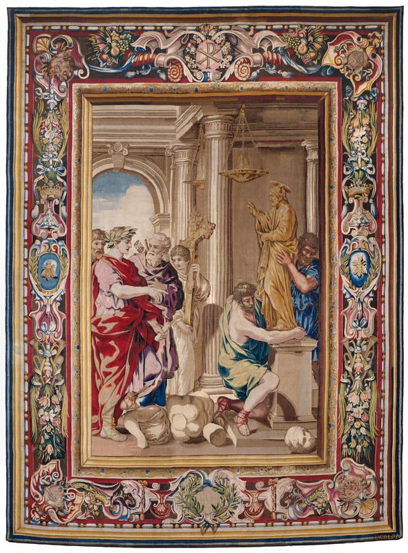 Tapestry showing Constantine Ordering the Destruction of Pagan Idols