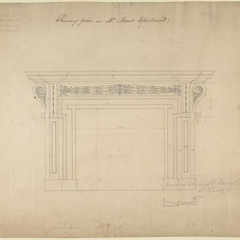 Design for a Chimneypiece for Somerset House, Strand, London