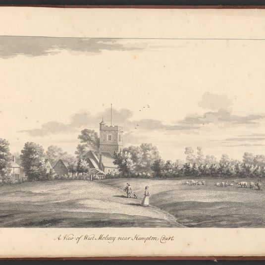 A Volume of ten drawings of Hampton Court taken by the life - A View of West Molesey near Hampton Court