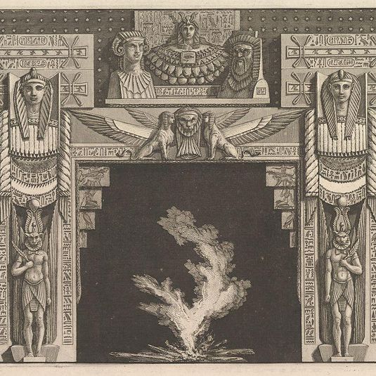 Chimneypiece in the Egyptian style, from Diverse Maniere d'adornare i cammini (...) (Different Ways of ornamenting chimneypieces and all other parts of houses)