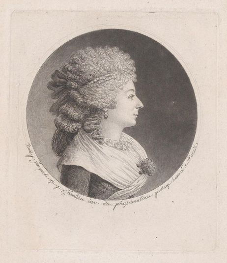 Portrait of a lady with elaborately curled hair
