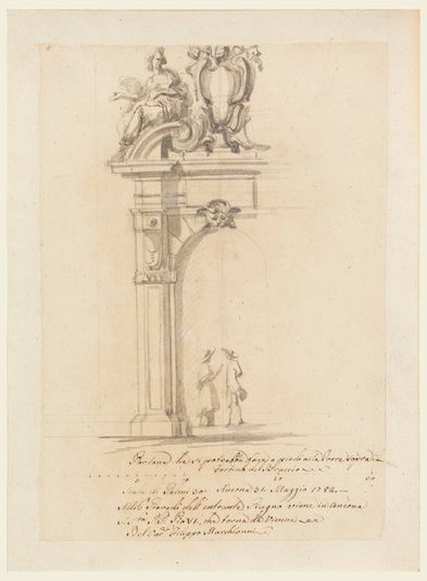 Design for a gate, for the reception of Pope Pius VI returning from Germany, in Ancona