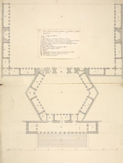 Plan of the great temple of Baalbec and of Portico and Courts leading to it