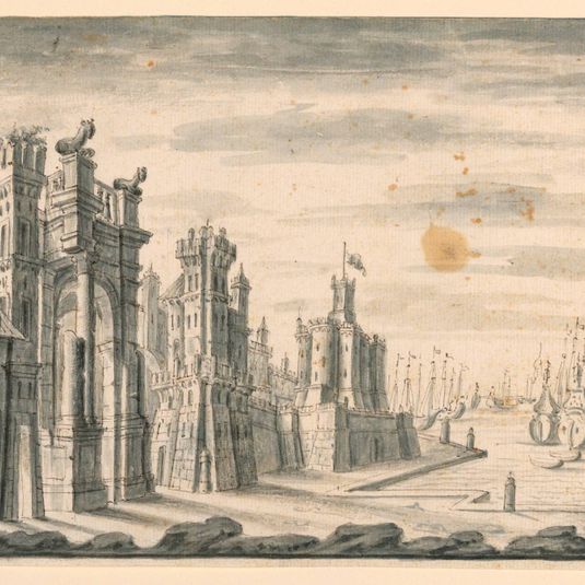 Stage Design, View of Town and Port
