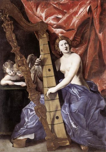Vénus jouant de la harpe