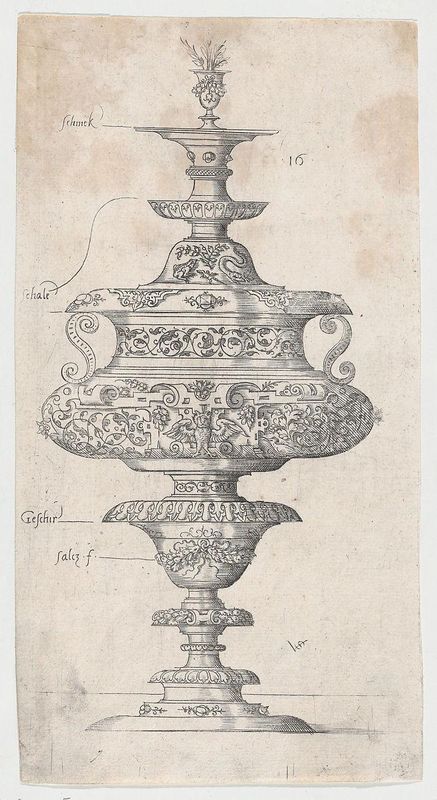 Covered Goblet With Owl