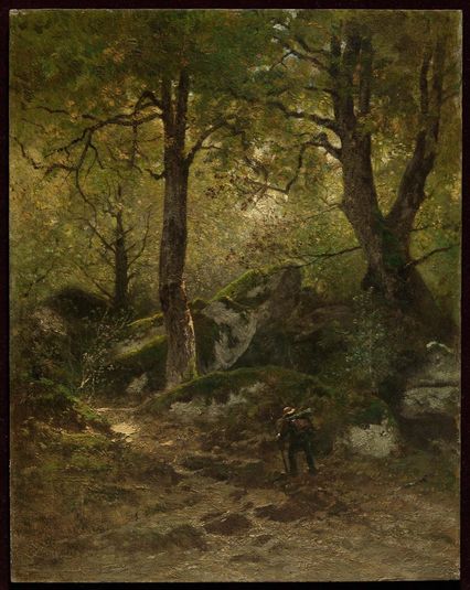 Artist in the Gorge aux Loups, Forest of Fontainebleau