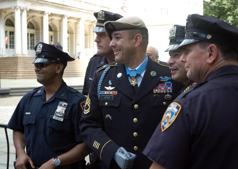 Leroy Petry Meets with NYPD