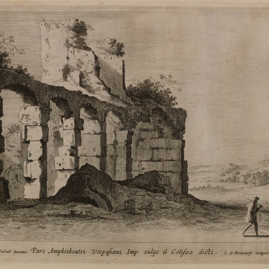 Fragment de ruine du Colisée, Pars amphitheatri vespasiani (Bartsch 18)