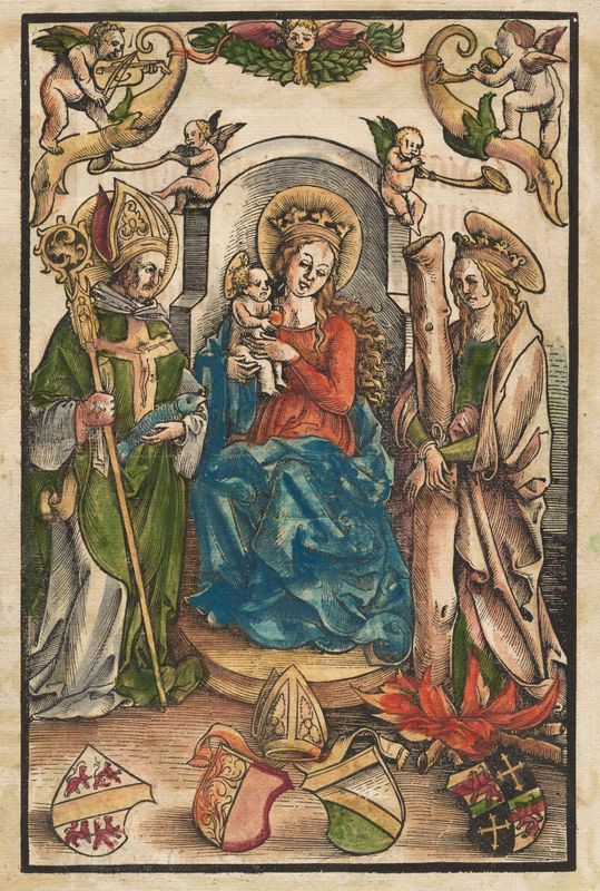 The Madonna with Saint Ulrich and Saint Afra [recto]