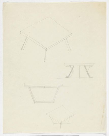 Table (Elevation sketches, perspective sketches)