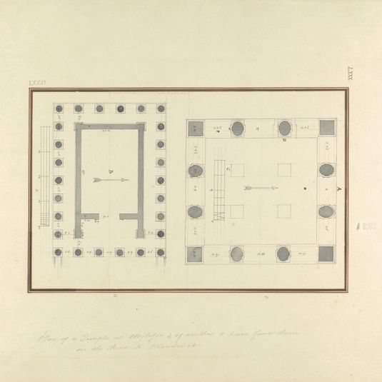 Plan of a Temple at Mylasa and of Another Three Hours from Thence on the Road to Mandaleus