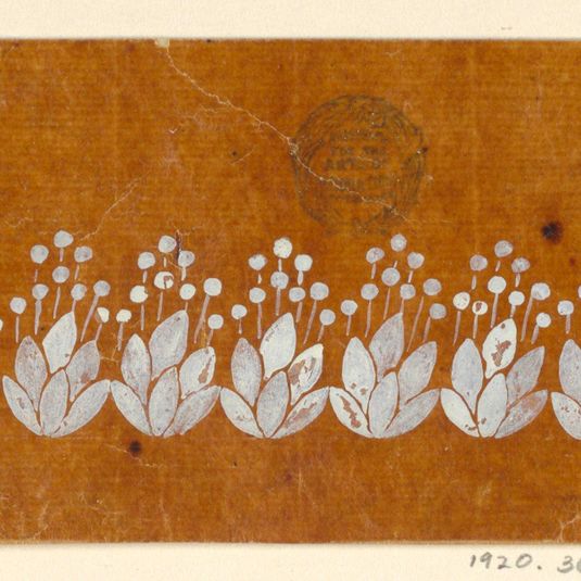 Design for an Embroidered or Woven Horizontal Border of the "Fabrique de St. Ruf"