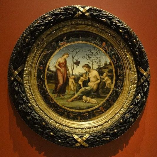 Terrestrial Venus with Eros and Celestial Venus with Anteros and Two Other Cupids, known as The Allegory of Love