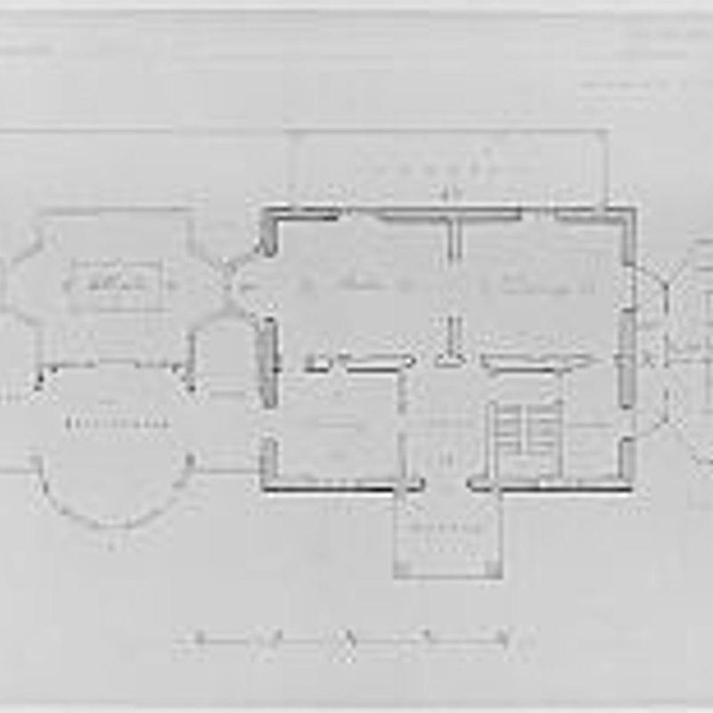 Designs for House of L. M. Davenport, New Rochelle, in the Tuscan Style (ground plan)