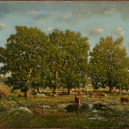 Landscape with Cows and Oaks