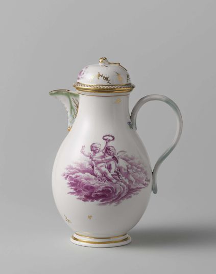Coffeepot with putti on clouds