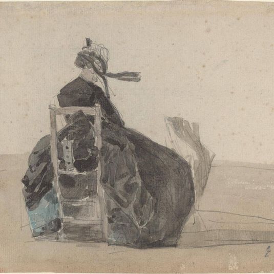 Seated Lady in Black, Trouville