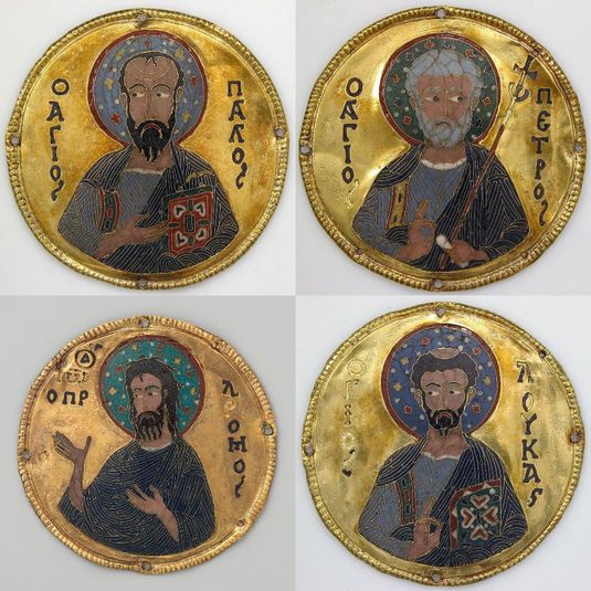 Nine Medallions from an Icon Frame