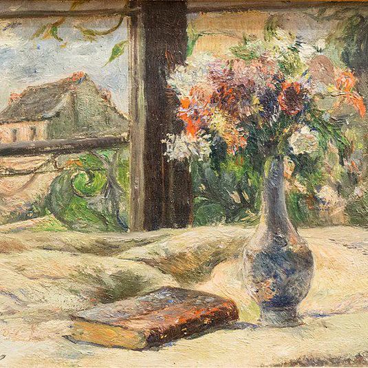 Still Life with a Vase of Flowers in the Window