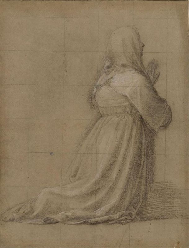 Woman Kneeling in Prayer, Seen from Behind (study for the Figure of St Catherine)