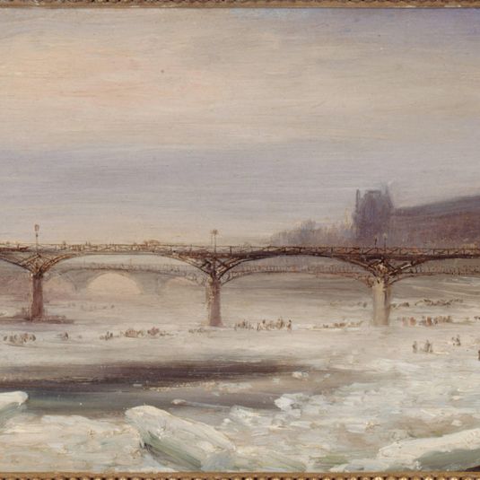 La Seine et le Pont des Arts, en janvier 1848