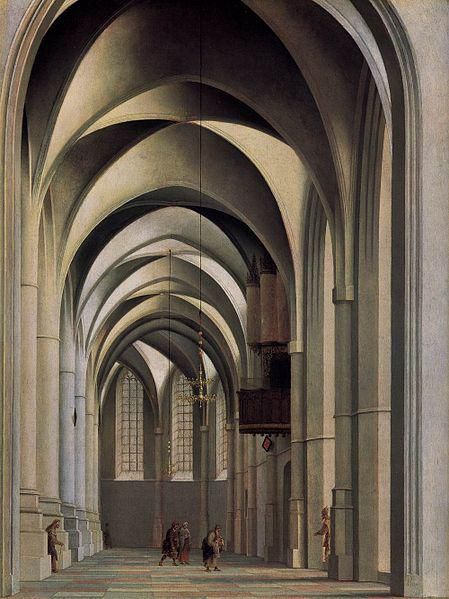 View of the ambulatory of the Grote or St. Bavokerk in Haarlem.