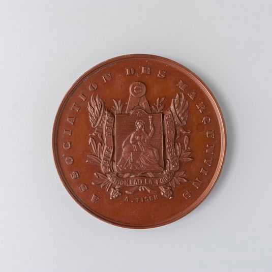 Médaille de l'association des marçunvins pour la fête libérale du 30 juillet 1882
