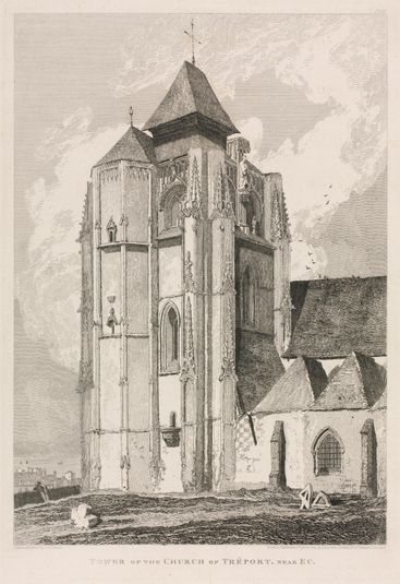 Architectural Antiquities of Normandy (Vol. II), Pl. 66:  Tower of the Church of Tréport, near Eu