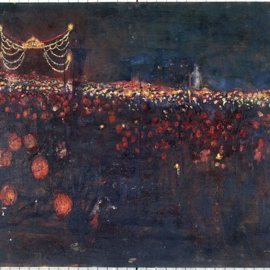 Fête de nuit, place de la Nation, à l'occasion de l'inauguration du monument à la République de Dalou, le 19 novembre 1899