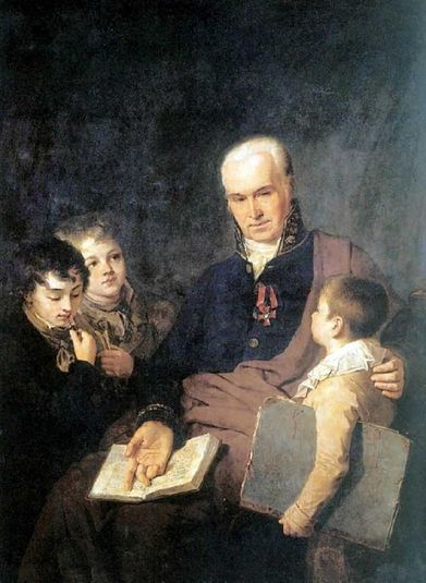 Portrait of K. I. Golovachevsky and the Younger Pupils of the Academy