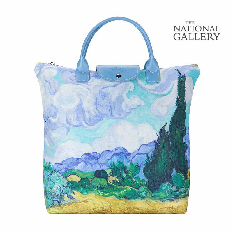 Van Gogh Wheatfield with Cypresses - Art Foldaway Bag Signare Tapestry