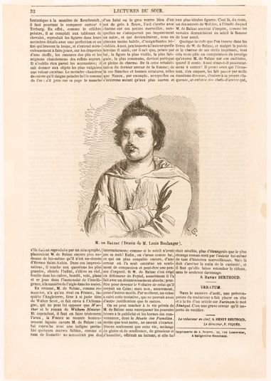 M. de Balzac (Dessin de M. Louis Boulanger)
