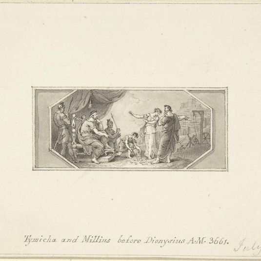Tymicha and Millius before Dionysius