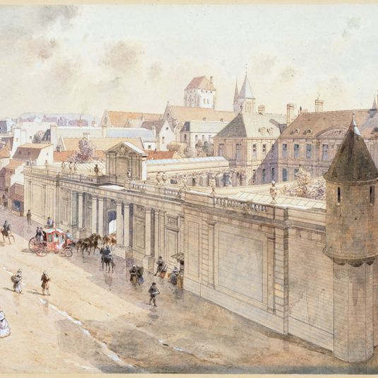 Le palais du Grand Prieur au Temple, en 1770 (Composition rétrospective).