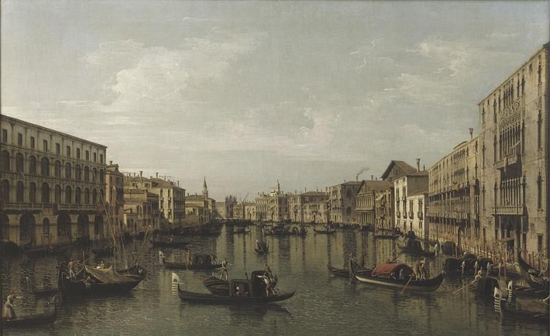 View of Grand Canal with the Palazzi Foscari and Moro Lin