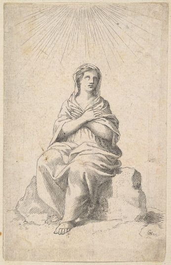 Seated Woman, Arms Crossed in Prayer