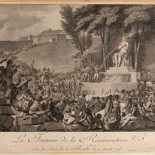 La Fontaine de la Régénération - sur les débris de la Bastille, le 10 août 1793.