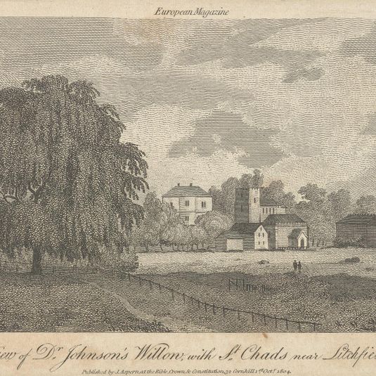 Dr. Johnson's Willow with St. Chad's near Lichfield