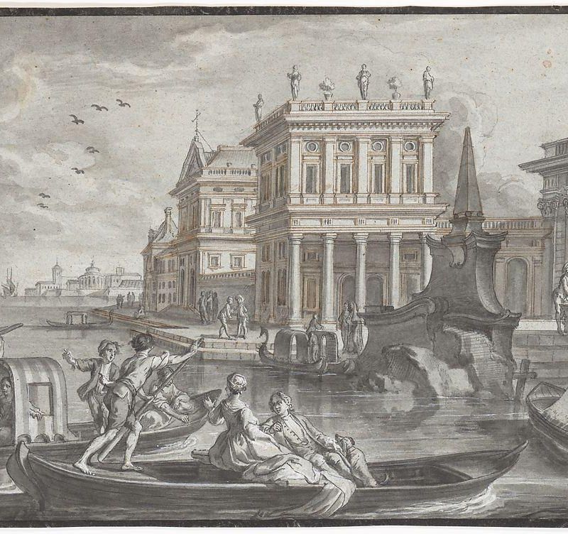 Canal Scene with a Palazzo