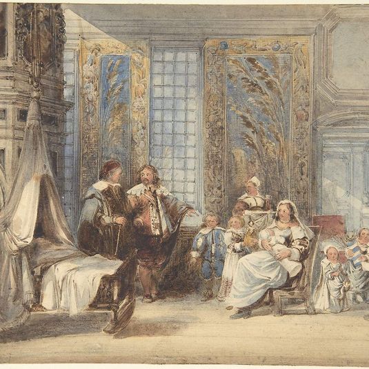 Scene with Family and Guest in Seventeenth-century Interior