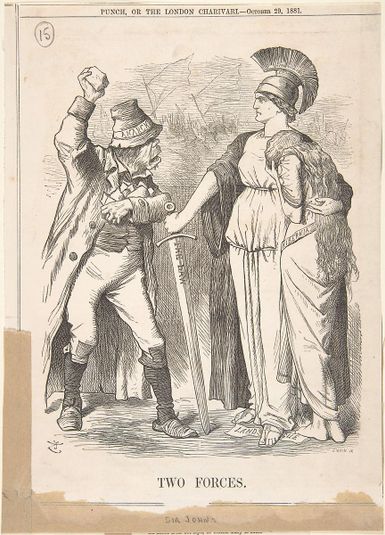 Two Forces (Punch, October 29, 1881)