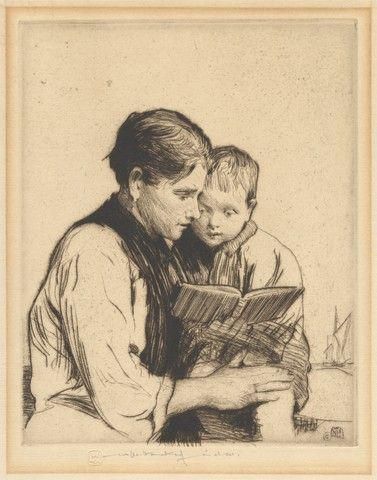 Young Woman Reading to a Small Child