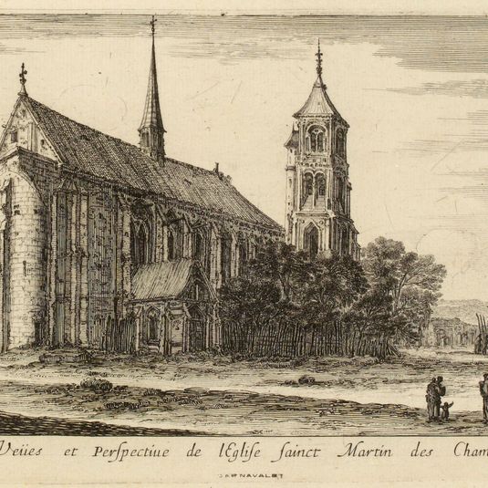 Veües et perspective de l'église Saint-Martin des Champs.