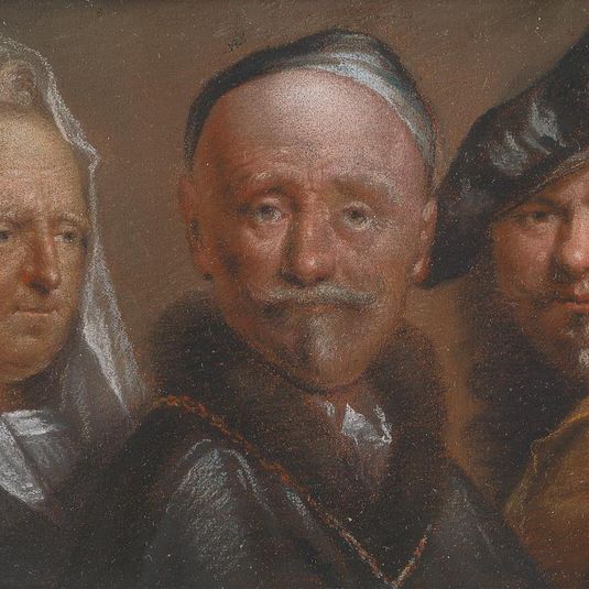 Studies of five heads after Rembrandt