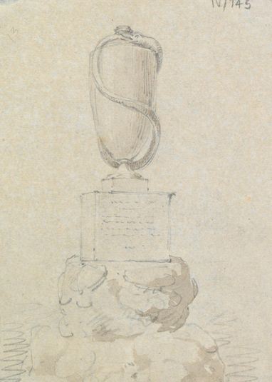 Study of a Tombstone, Carved in the Shape of an Urn