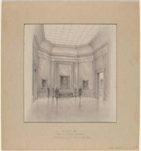 Study of Wall Treatment, Octagonal Galleries
